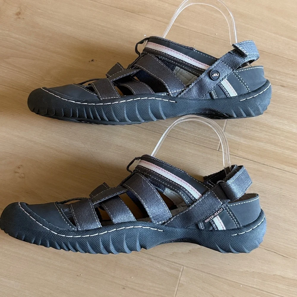JBU BY JAMBU OLYMPIA WOMEN SANDALS WATER READY GREY SIZE 9 BEACH OUTDOORS SLIPON